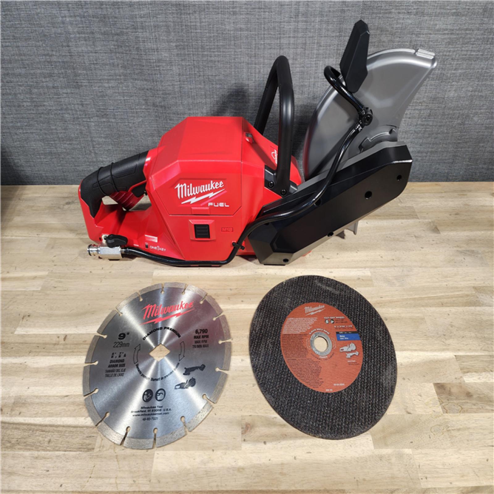 HOUSTON LOCATION - AS-IS Milwaukee M18 FUEL 9 Cut-Off Saw with ONE-KEY (TOOL ONLY)