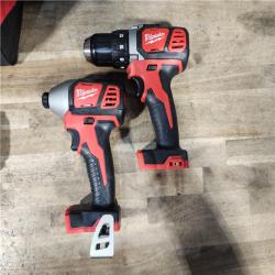 HOUSTON LOCATION - AS-IS Milwaukee 18V Cordless Brushed 2-Tool Drill/Driver and Impact Driver Kit
