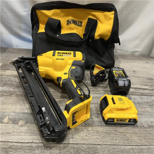 AS-IS DEWALT 20V MAX XR Lithium-Ion Cordless 2-1/2 in. 15-Gauge Finish Nailer Kit