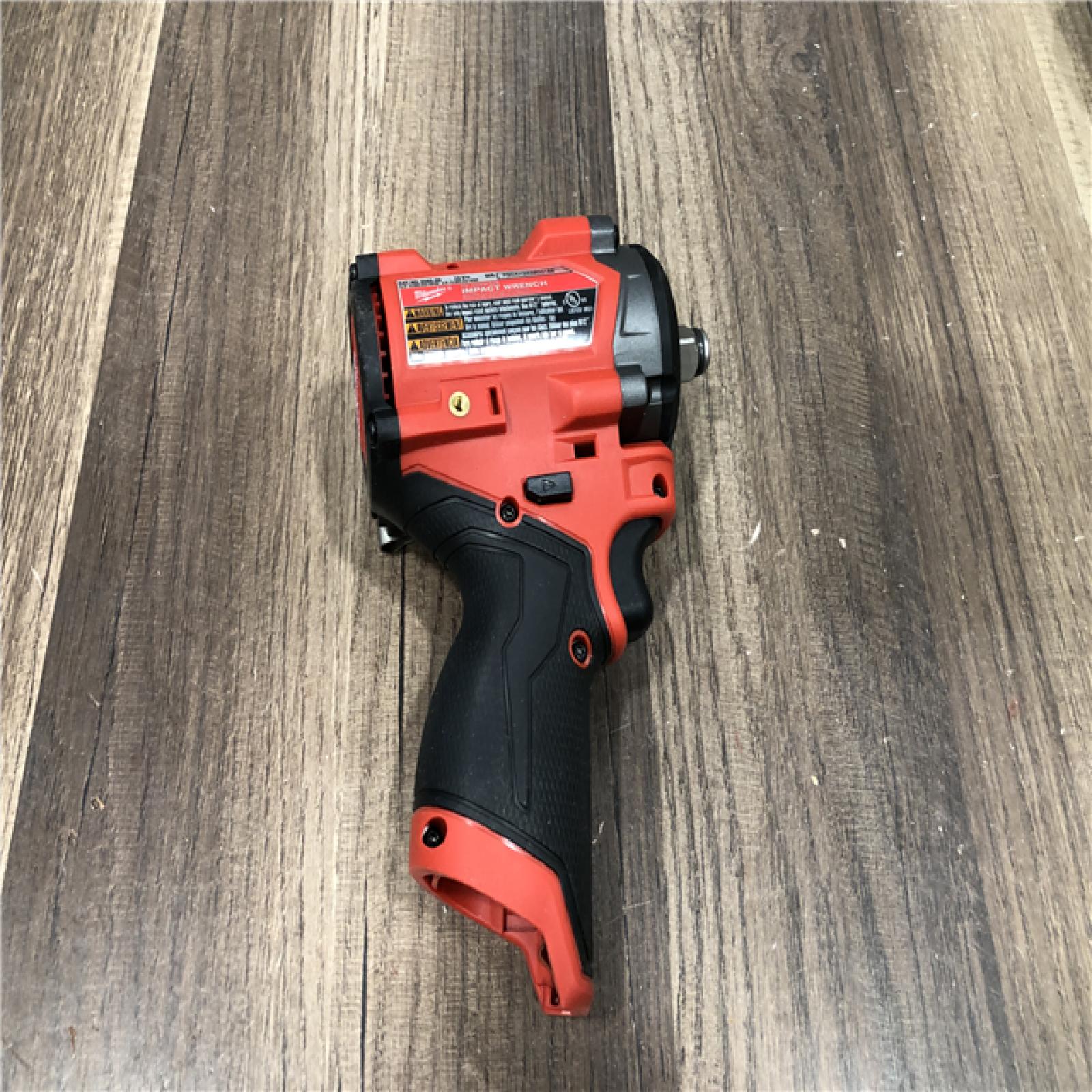 AS-IS Milwaukee FUEL 12V Lithium-Ion Brushless Cordless Stubby 1/2 in. Impact Wrench (Tool-Only)