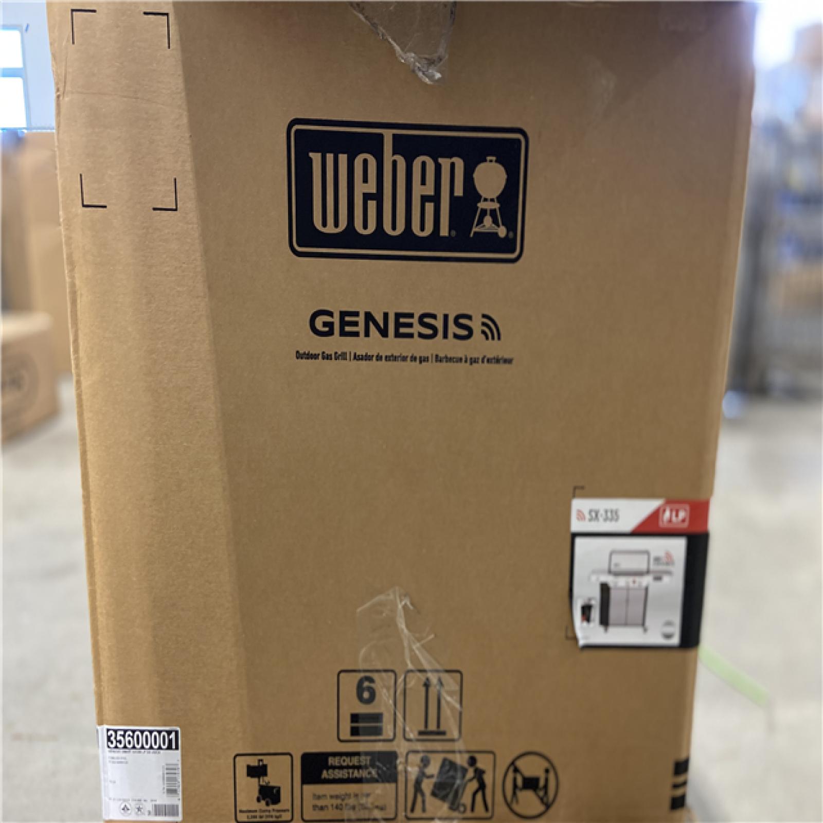 DALLAS LOCATION - Weber Genesis Smart SX-335 3-Burner Liquid Propane Gas Grill in Stainless Steel with Side Burner