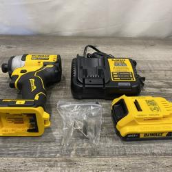 AS-IS DEWALT Atomic 20V Max Lithium-Ion Brushless Cordless Compact 1/4 in. Impact Driver Kit