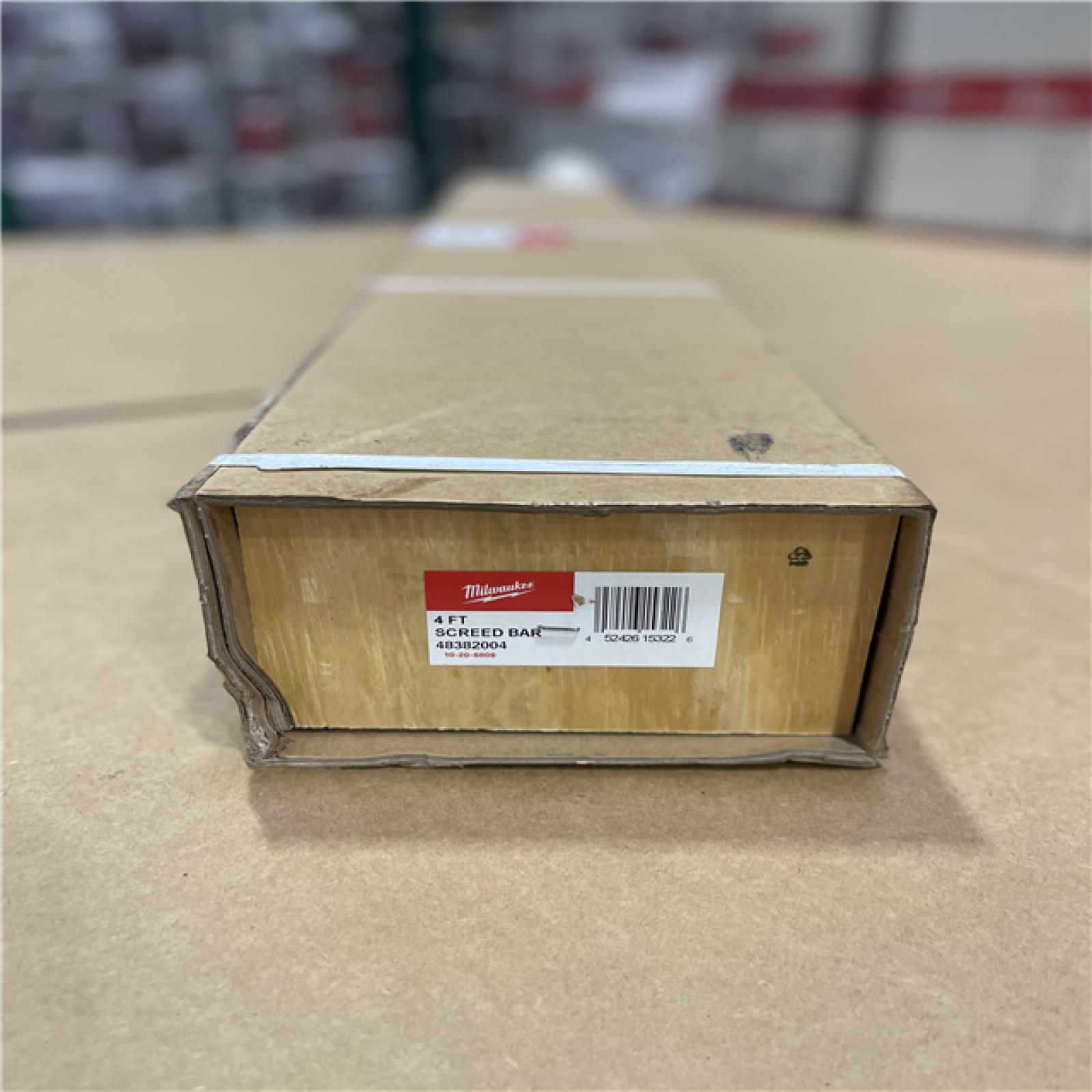 NEW! Milwaukee 4' Screed Bar