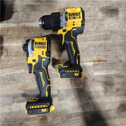 HOUSTON LOCATION - AS-IS DEWALT 20V MAX XR Hammer Drill and ATOMIC Impact Driver 2 Tool Cordless Combo Kit with (2) 4.0Ah Batteries  Charger  and Bag