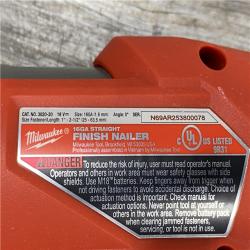 AS-IS Milwaukee FUEL 18-Volt Lithium-Ion Brushless Cordless Gen ll 16-Gauge Straight Finish Nailer (Tool Only)