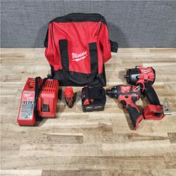 HOUSTON LOCATION - AS - IS Milwaukee 2 Tool Combo Kit W/ (2) Battery & Charger