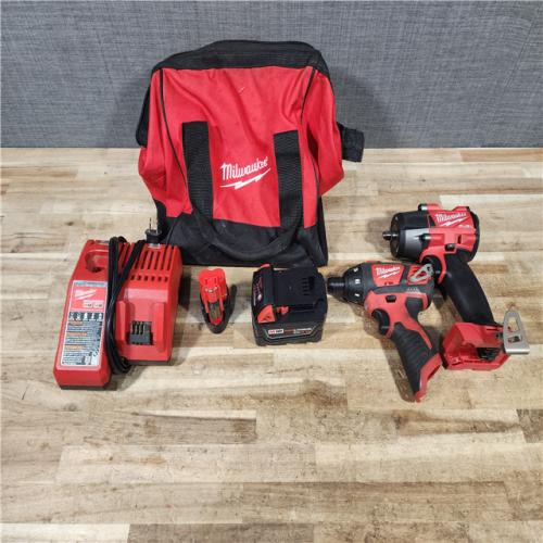 HOUSTON LOCATION - AS - IS Milwaukee 2 Tool Combo Kit W/ (2) Battery & Charger