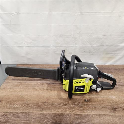 AS IS RYOBI 18 in. 38cc 2-Cycle Gas Chainsaw with Heavy Duty Case