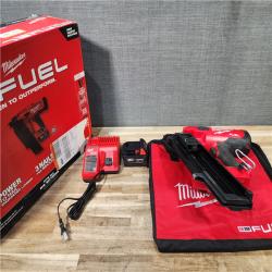 HOUSTON LOCATION - AS-IS Milwaukee M18 FUEL 3-1/2 in. 18-Volt 21° Lithium-Ion Brushless Cordless Framing Nailer Kit with 5.0 Ah Battery  Charger  Bag