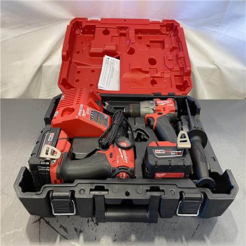 AS-IS - MILWAUKEE FUEL 18V Lithium-Ion Brushless Cordless Hammer Drill and Impact Driver Combo Kit