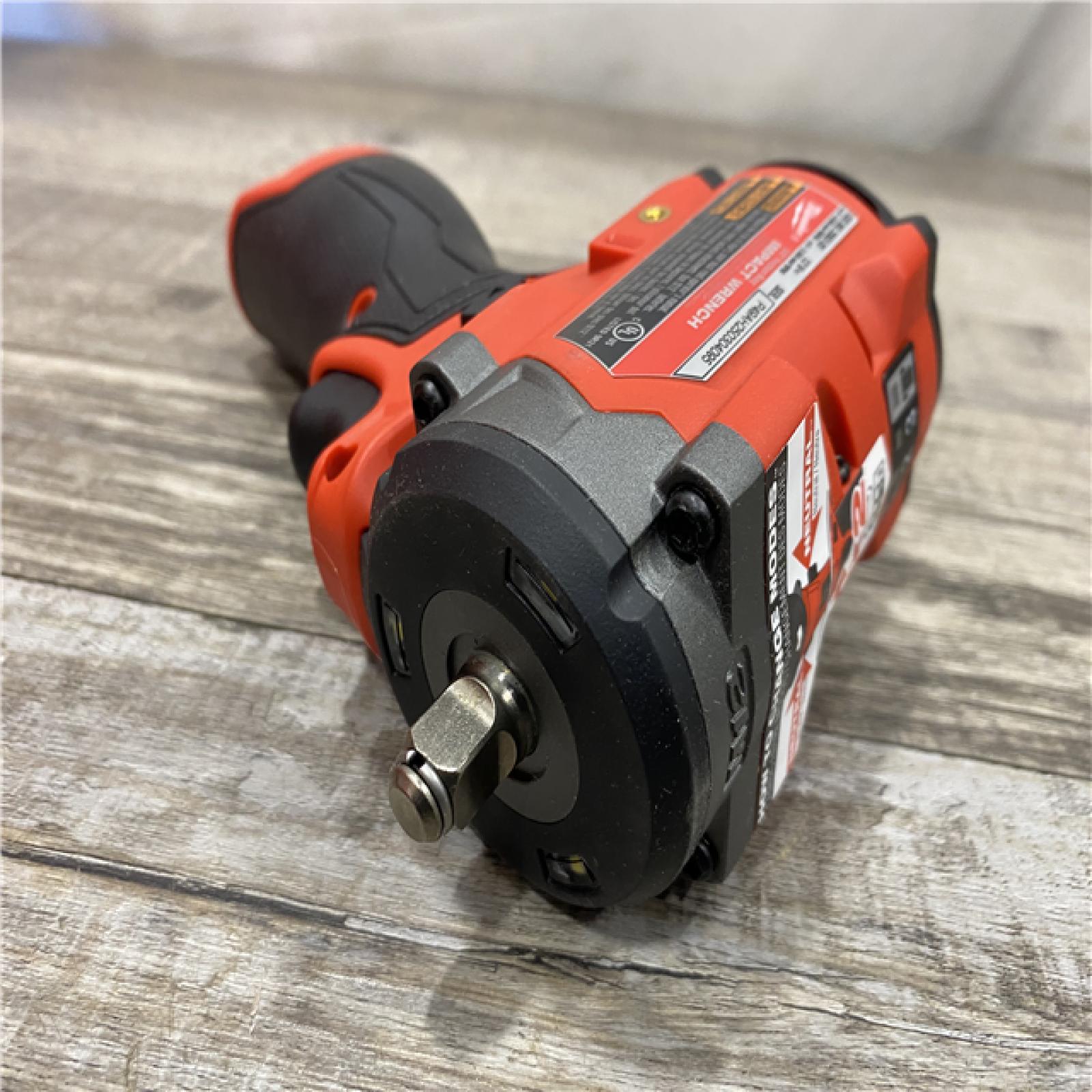 AS-IS Milwaukee  FUEL 12V Lithium-Ion Brushless Cordless Stubby 3/8 in. Impact Wrench (Tool-Only)