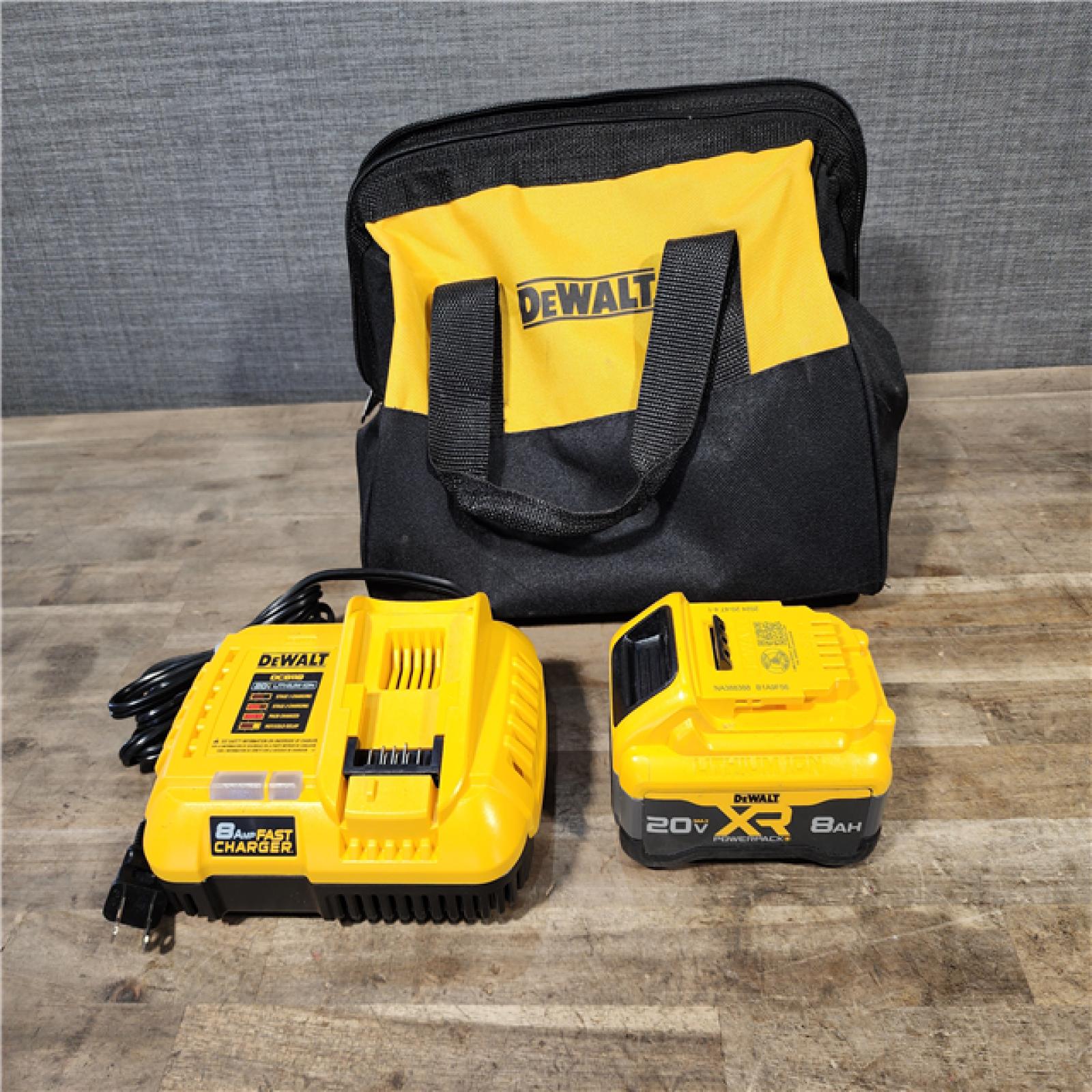HOUSTON LOCATION - AS-IS DEWALT 20V XR Lithium-Ion Cordless Hammer Drill Kit with 8.0 Ah Battery  Charger and Kit Bag