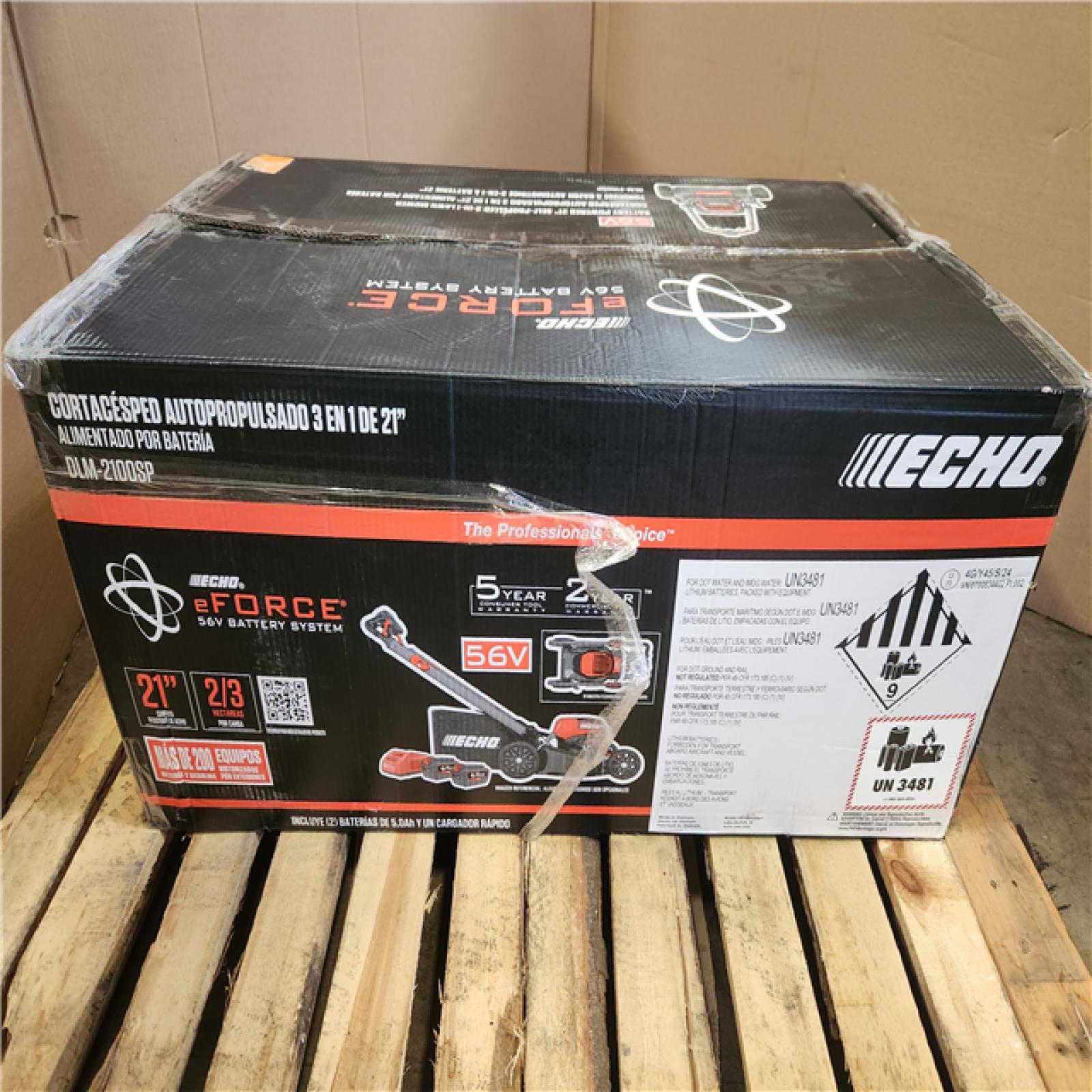 Phoenix ECHO 56V 21 in. Cordless Battery 3-in-1 Walk Behind Self-Propelled Lawn Mower w/ (2) 5Ah Batteries and Rapid Charger