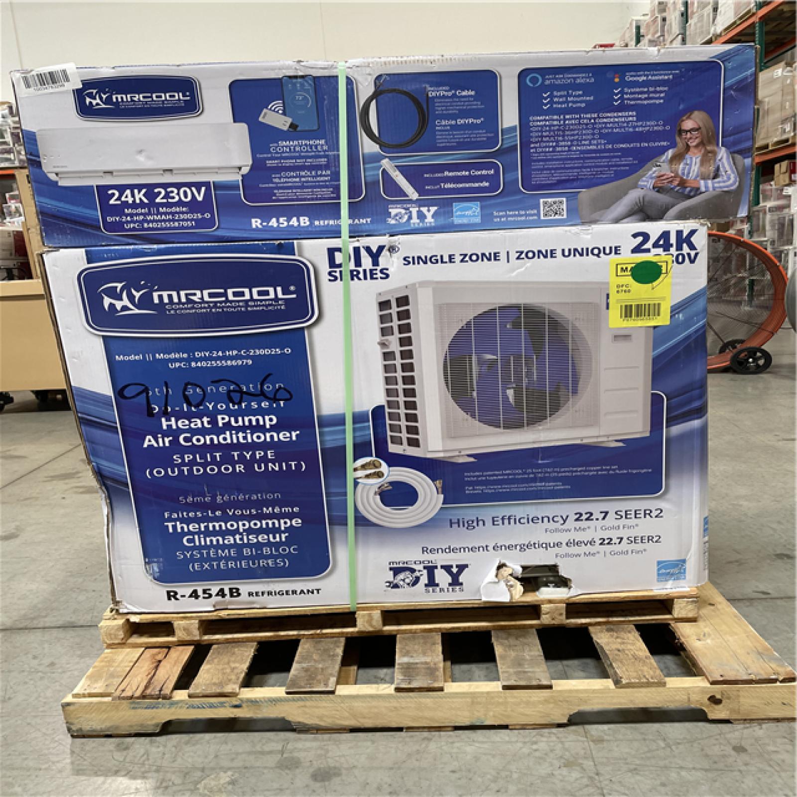 DALLAS LOCATION- MR COOL 24k BTU 22.7 SEER2 5TH GENERATION CONDENSER AND AIR HANDLER