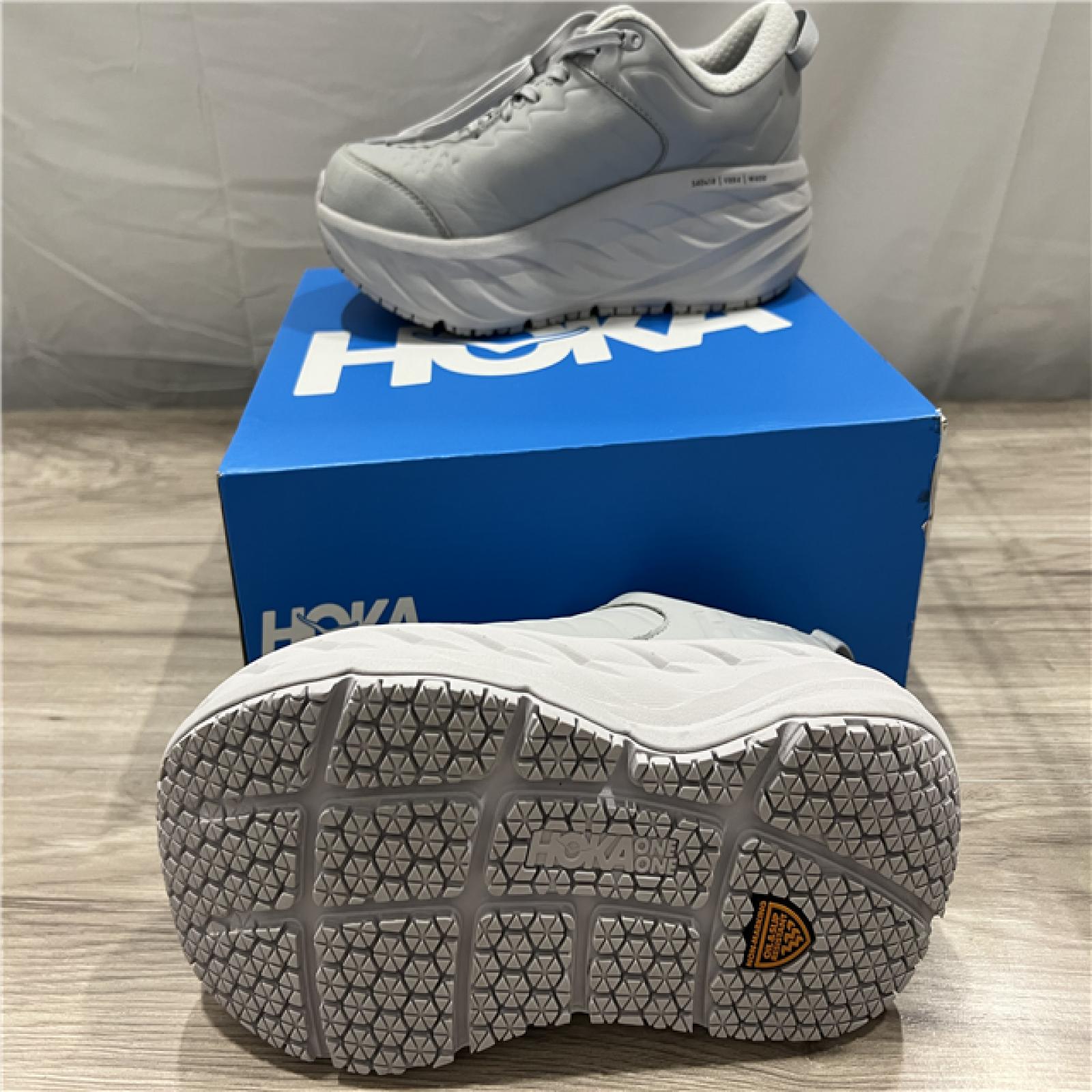 Hoka Bondi Slip Resistant Men's Shoes - Harbor Mist/Lunar Rock - SZ 10.5D