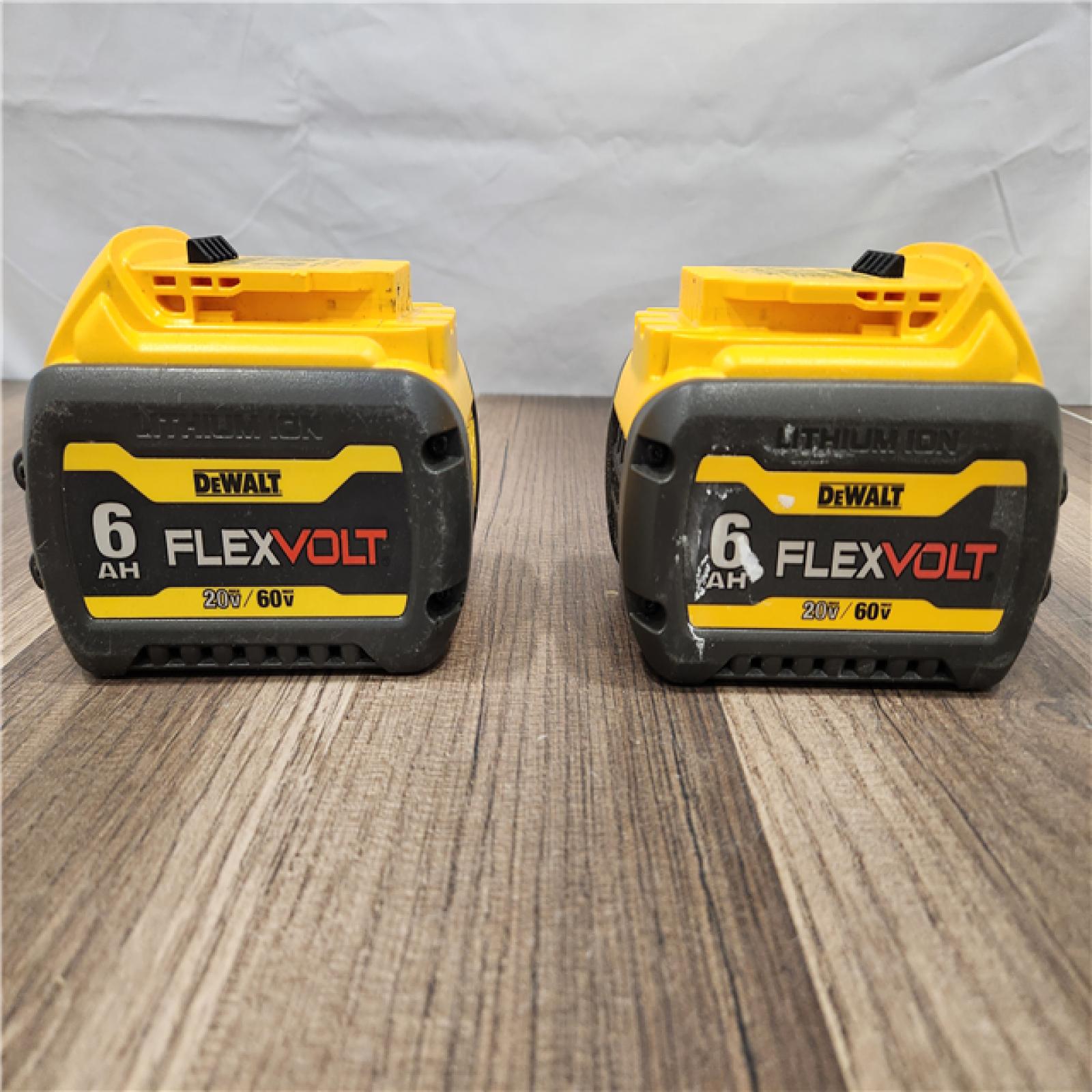 AS-IS - DEWALT FLEXVOLT 20-Volt/60-Volt MAX Lithium-Ion 6.0Ah Battery Pack (2-Pack)