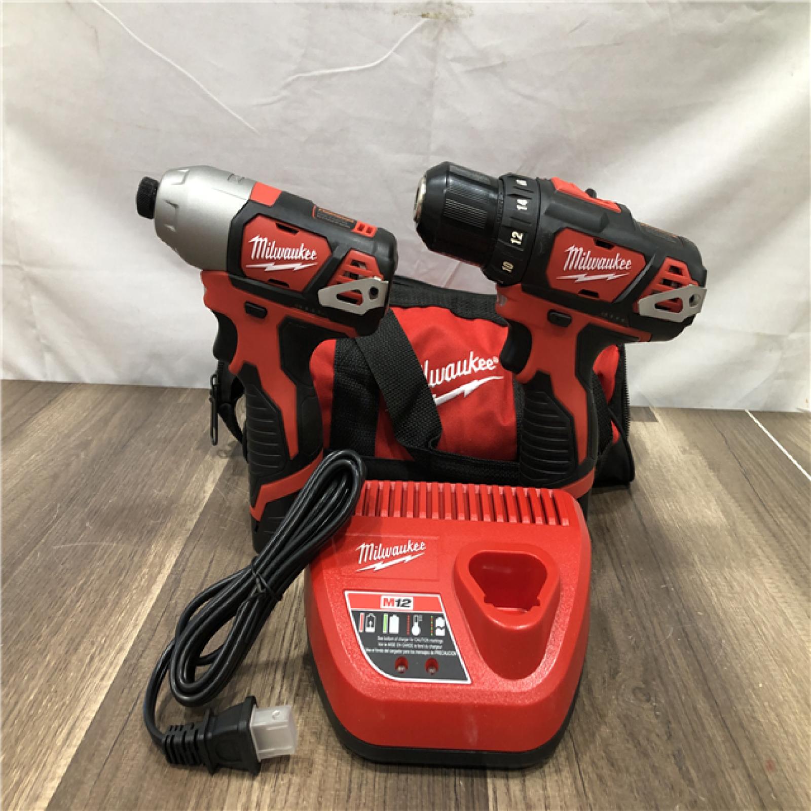 AS-IS Milwaukee 12V Lithium-Ion Cordless Drill Driver/Impact Driver Combo Kit