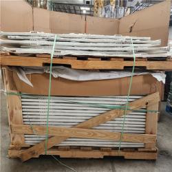 Phoenix AS-IS Veranda Linden 6 ft. H x 6 ft. W Windham Privacy Panel White (Unassembled) Pallet (23-Pieces)