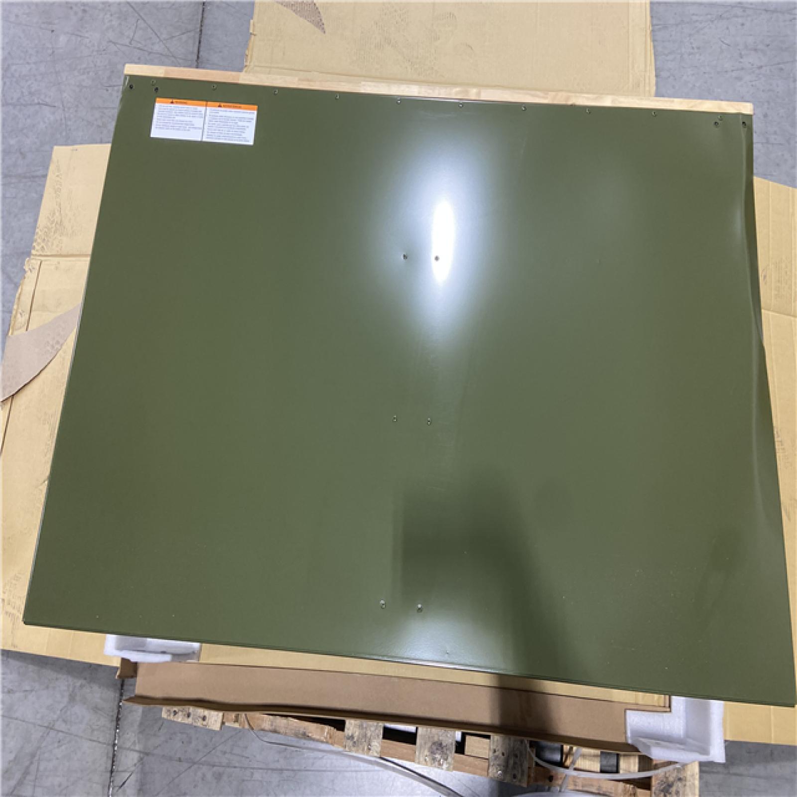 DALLAS LOCATION - Husky 46 in. W x 18.1 in. D 9-Drawer Army Green Mobile Workbench Cabinet with Solid Wood Top