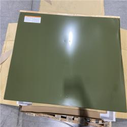 DALLAS LOCATION - Husky 46 in. W x 18.1 in. D 9-Drawer Army Green Mobile Workbench Cabinet with Solid Wood Top