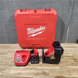 HOUSTON LOCATION - AS - IS Milwaukee 12-Volt Lithium-Ion Cordless Green 250 ft. 3-Plane Laser Level Kit