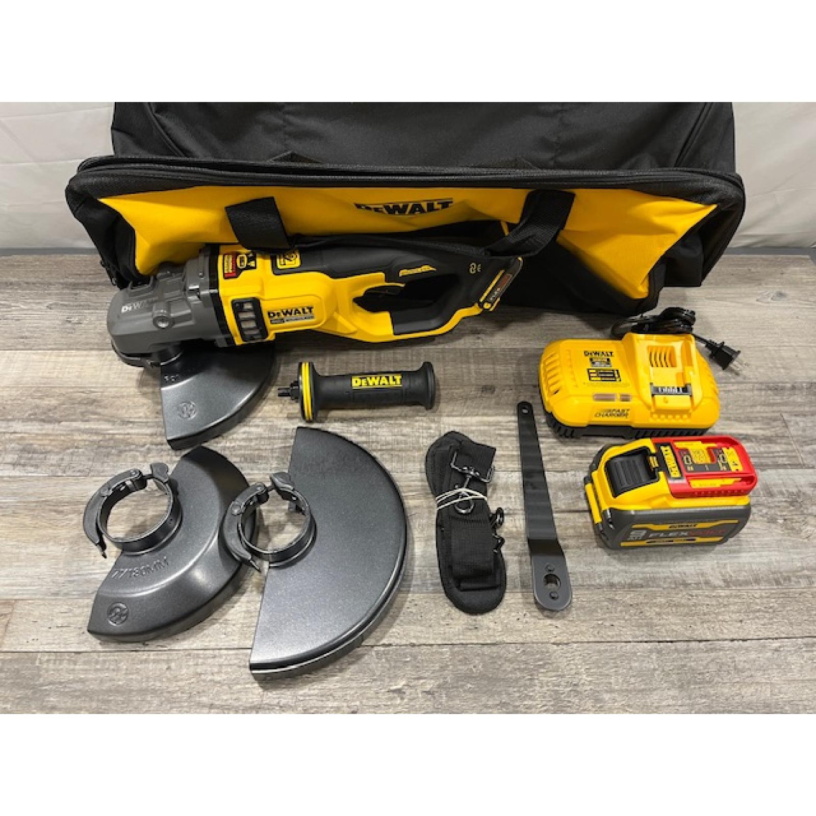 AS-IS DEWALT FLEXVOLT 60-Volt Lithium-Ion Cordless 7 in. to 9 in. Large Angle Grinder Kit