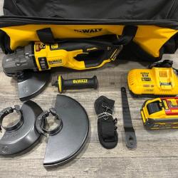 AS-IS DEWALT FLEXVOLT 60-Volt Lithium-Ion Cordless 7 in. to 9 in. Large Angle Grinder Kit