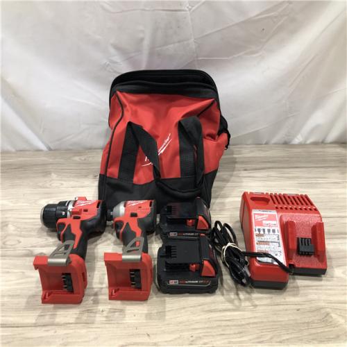 AS-IS Milwaukee M18 18V Lithium-Ion Cordless Compact Drill/Impact Combo Kit