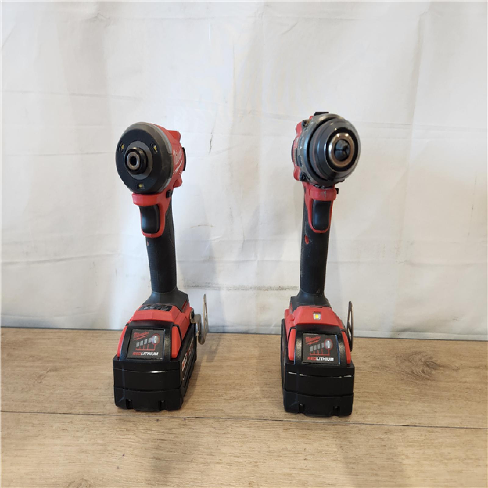 AS-IS- Milwaukee FUEL 18V Lithium-Ion Brushless Cordless Hammer Drill and Impact Driver Combo Kit