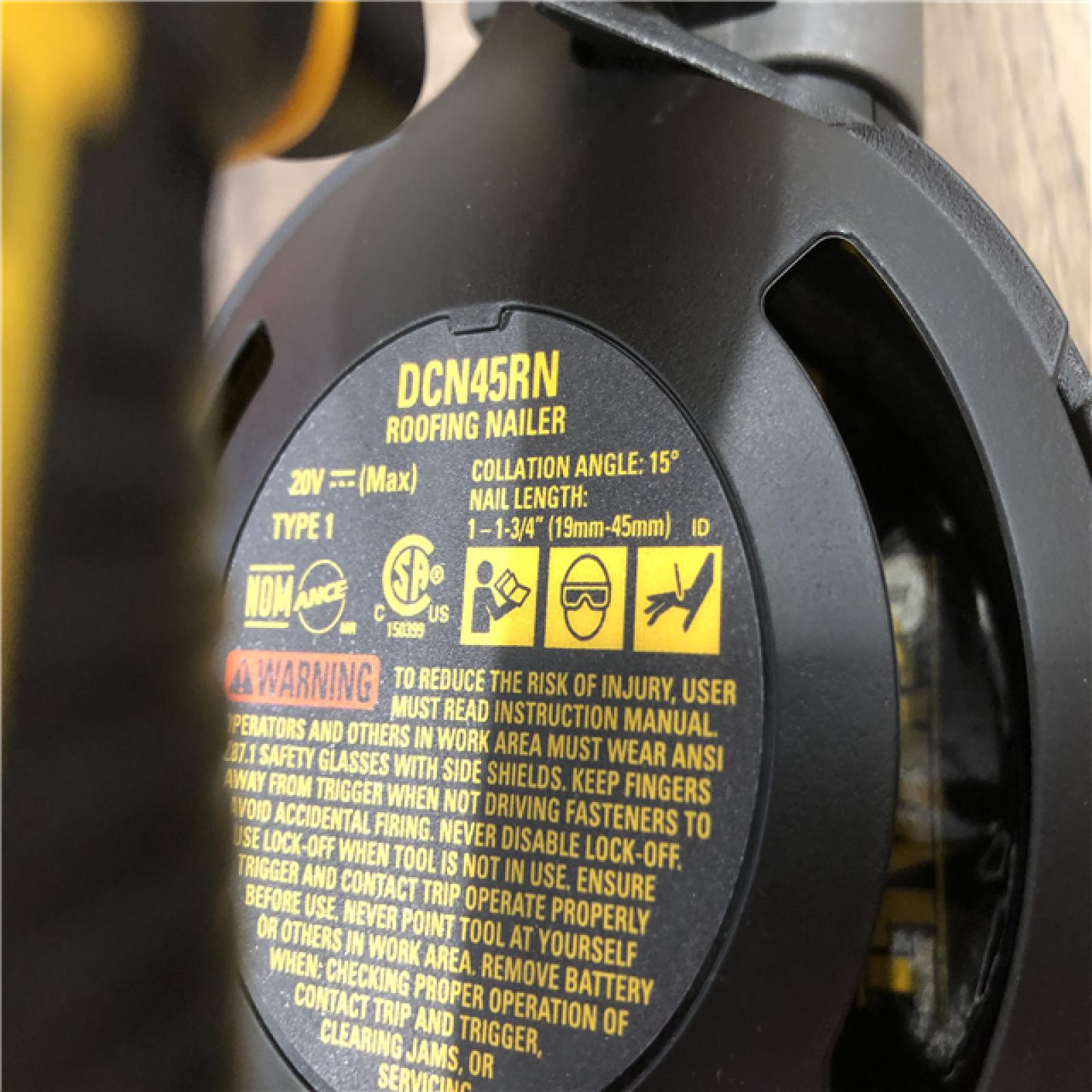 AS-IS DEWALT 20V MAX 15-Degree Electric Cordless Roofing Nailer (Tool Only)