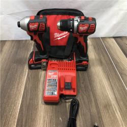 AS-IS Milwaukee 18V Lithium-Ion Cordless Drill Driver/Impact Driver Combo Kit