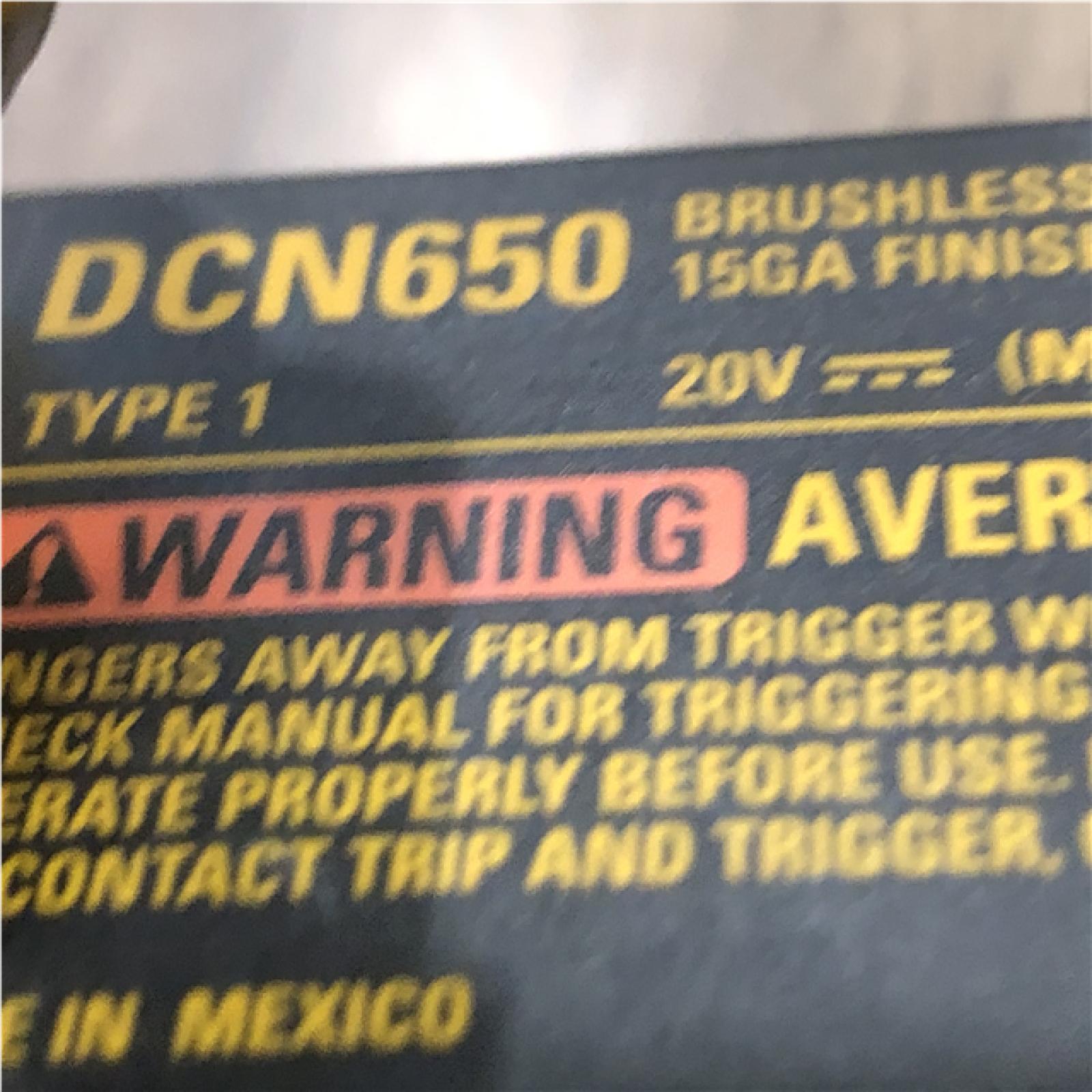 AS-IS DEWALT Cordless 20V MAX XR Angled Finish Nailer (Tool Only)