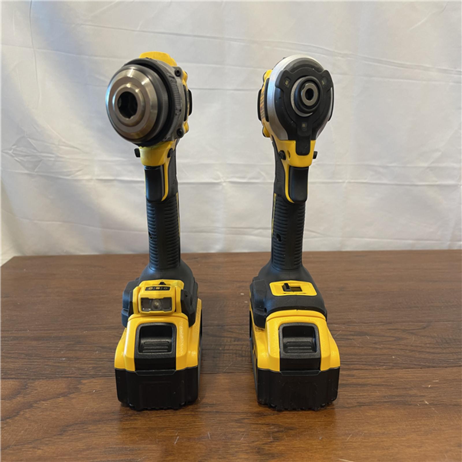 AS-IS - DEWALT 20V MAX XR Hammer Drill and ATOMIC Impact Driver 2 Tool Cordless Combo Kit with (2) 4.0Ah Batteries, Charger, and Bag