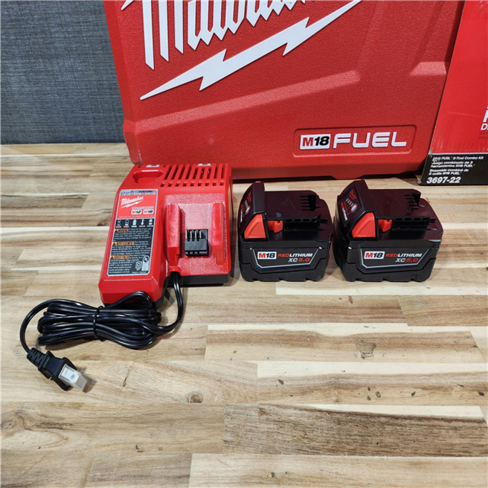 HOUSTON LOCATION - AS-IS (APPEARS LIKE NEW) Milwaukee FUEL 18V Lithium-Ion Brushless Cordless Hammer Drill and Impact Driver Combo Kit
