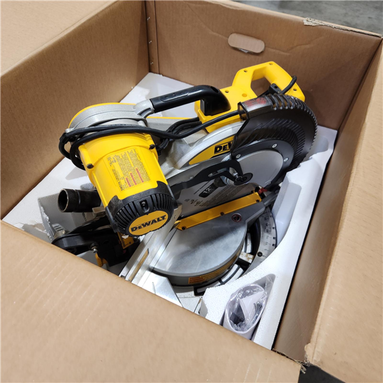 As-Is- DeWalt 15 Amp Corded 12 in. Compound Double Bevel Miter Saw