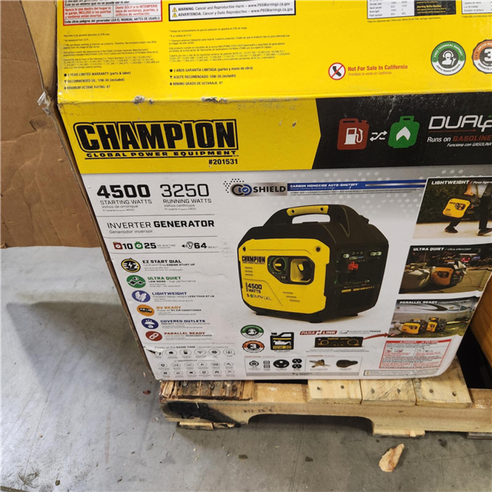 Dallas Location - As-Is Champion Power Equipment 4500/3250-WattGasoline Generator