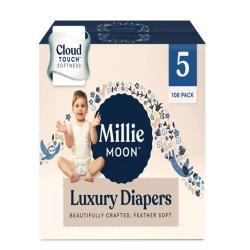 DALLAS LOCATION - Millie Moon Luxury Disposable Diapers - Size 5 - 108ct PALLET-(20 CASES)