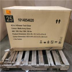 Phoenix NEW Huskey 42 in. 4 Drawer Tool Chest Matte Army Green