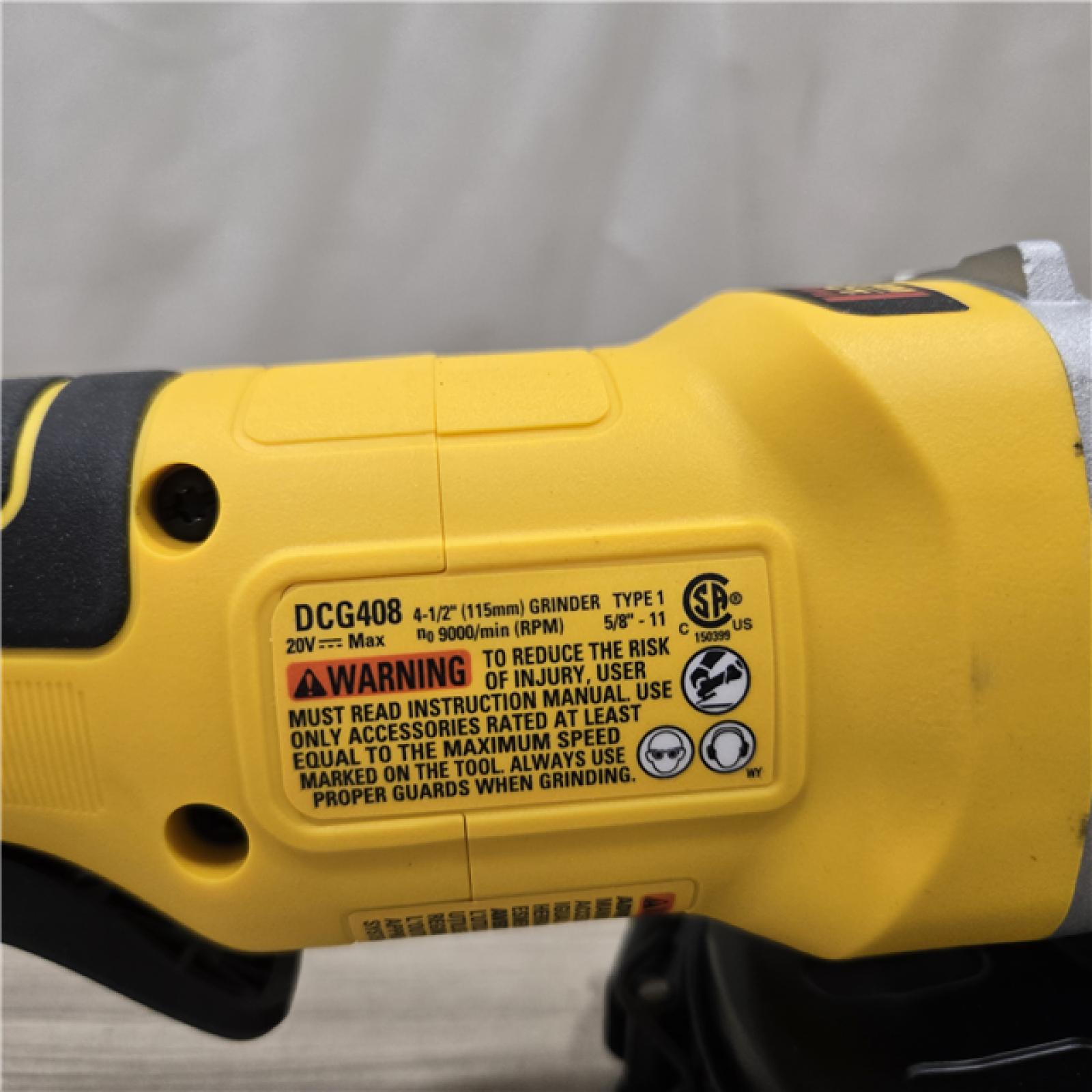 AS-IS DeWalt 20V MAX Cordless 4-1/2 in. Angle Grinder with Brake (Tool-Only)