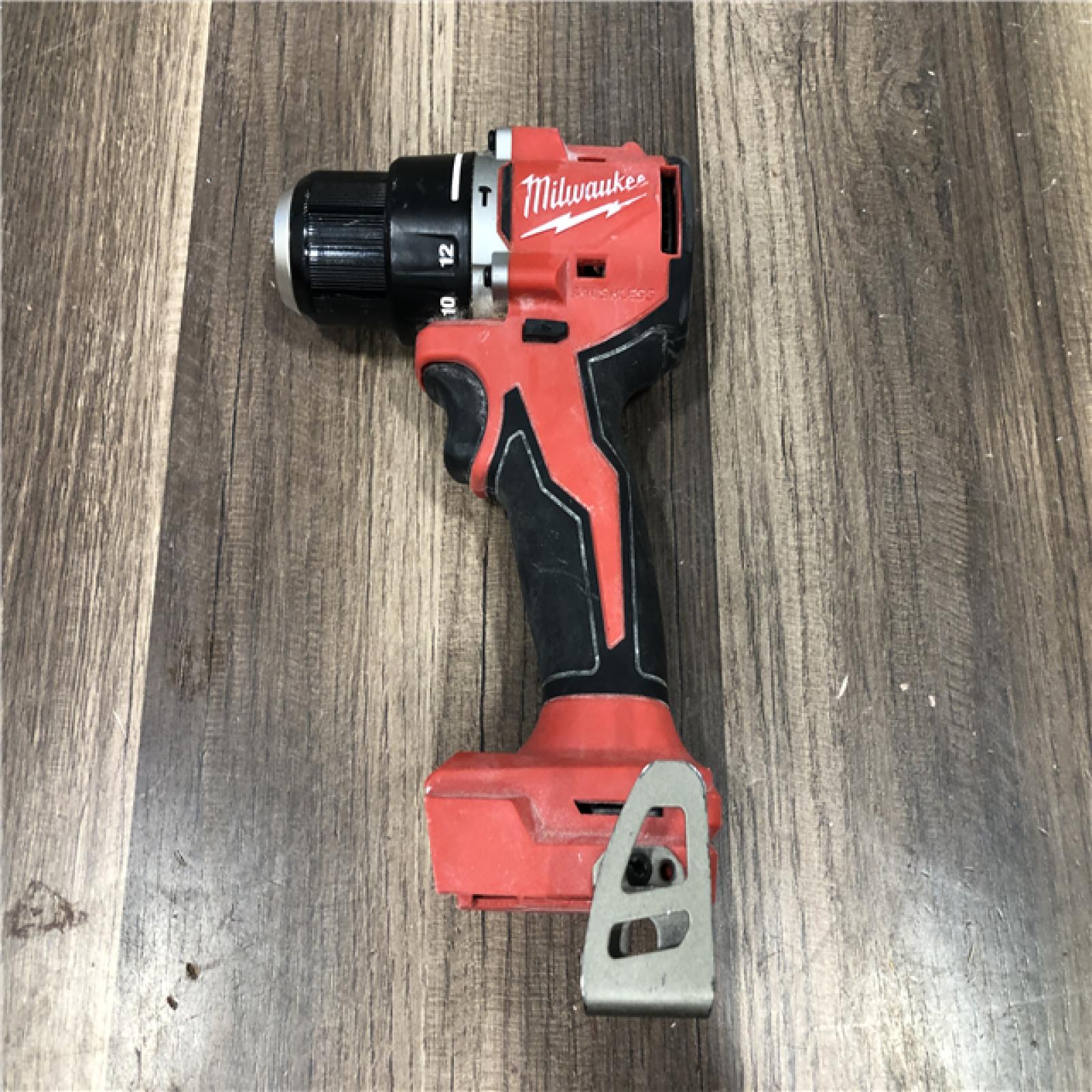 AS-IS Milwaukee  18V Lithium-Ion Brushless Cordless 1/2 in. Compact Hammer Drill/Driver (Tool-Only)