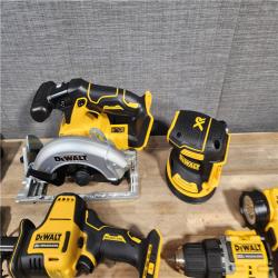 HOUSTON LOCATION - AS-IS (APPEARS LIKE NEW) DEWALT 20-Volt MAX Lithium-Ion Cordless 7-Tool Combo Kit with 2.0 Ah Battery, 5.0 Ah Battery and Charger