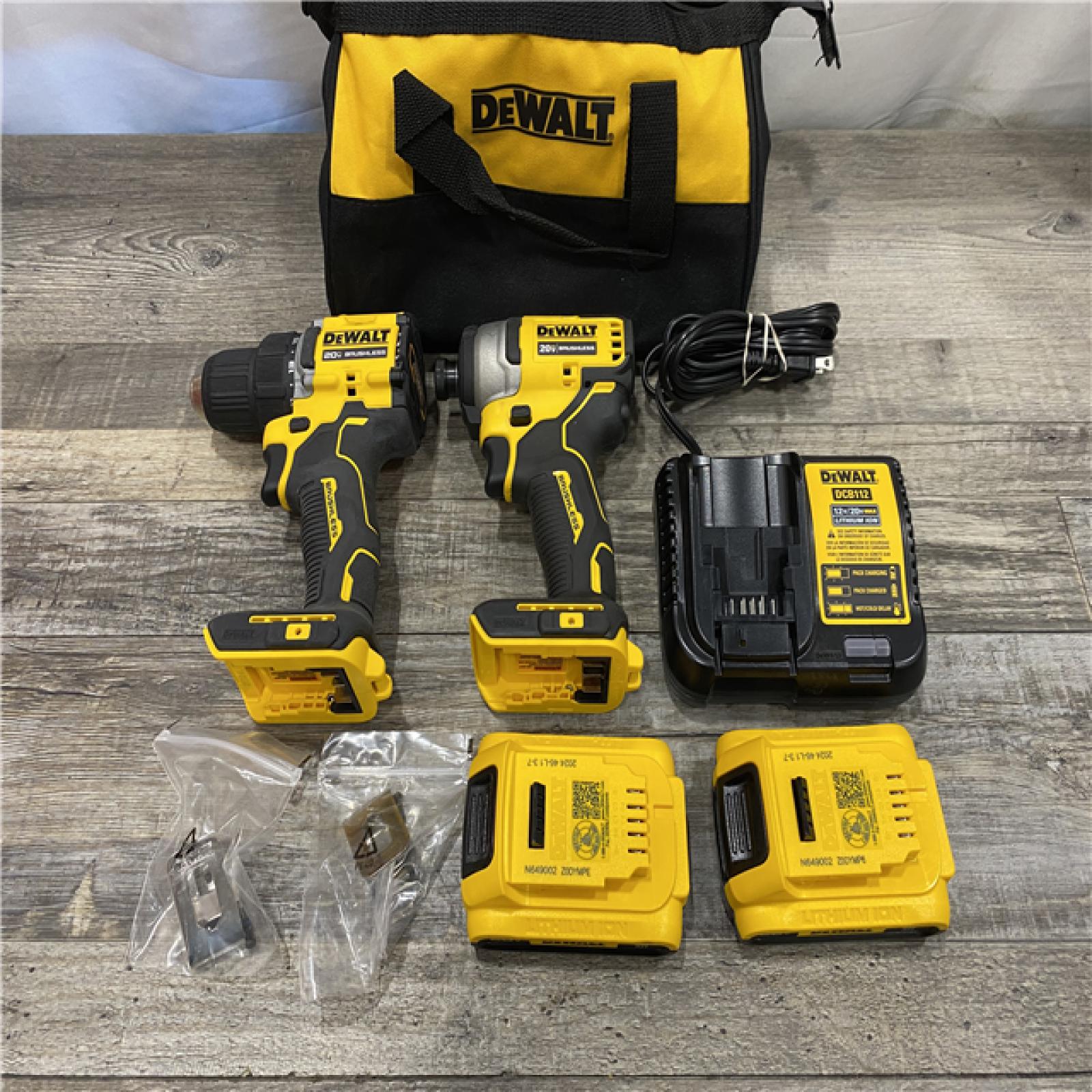 AS-IS DEWALT ATOMIC 20-Volt MAX Lithium-Ion Cordless Combo (2-Tool) Kit