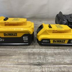 AS-IS DEWALT 20V MAX Lithium-Ion Battery Kit with 5.0Ah and 2.0Ah Battery and Charger