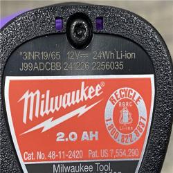 AS-IS Milwaukee 12V Lithium-Ion Cordless Screwdriver  3/8 in. High Speed Ratchet  Light Combo Kit