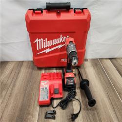 AS-IS - Milwaukee Hammer Drill Driver Kit with Batteries  Charger & Tool Case  Red
