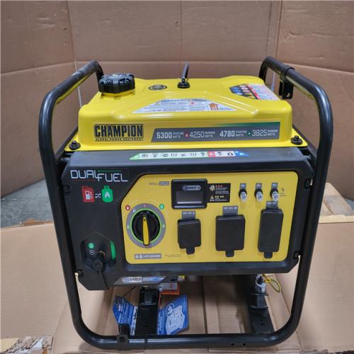 CALIFORNIA NEW Champion 5300/4250-Watt Gasoline and Propane Powered Dual Fuel Portable Generator with CO Shield