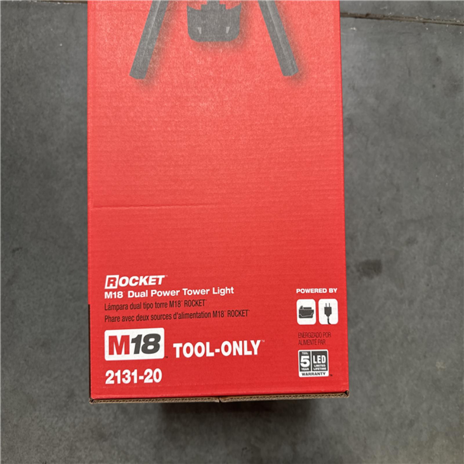 California NEW Milwaukee Rocket M18 Dual Power Tower Light (Tool Only)