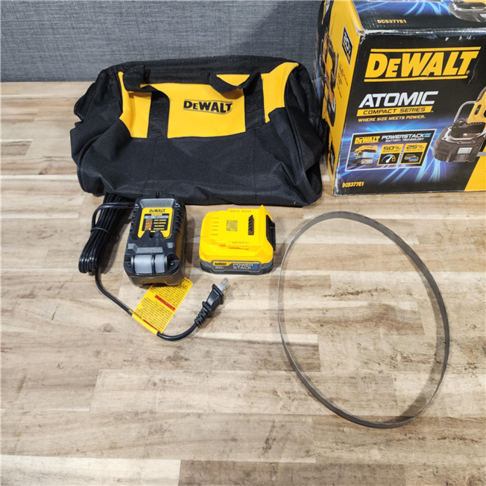 HOUSTON LOCATION - AS-IS DEWALT ATOMIC 20V MAX Lithium-Ion Cordless 1-1/4 in. Bandsaw Kit