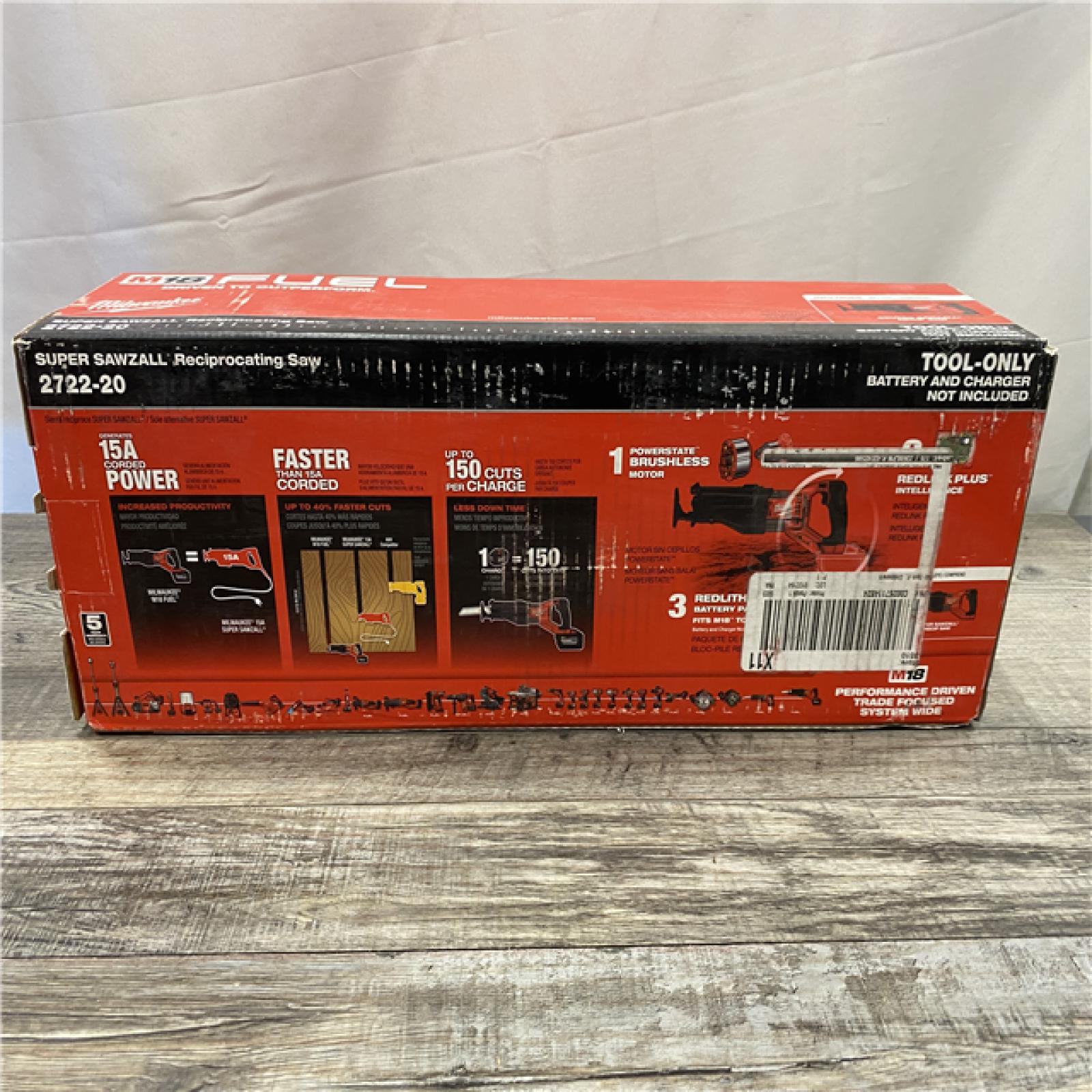 NEW - Milwaukee FUEL 18V Lithium-Ion Brushless Cordless Super SAWZALL Orbital Reciprocating Saw (Tool-Only)