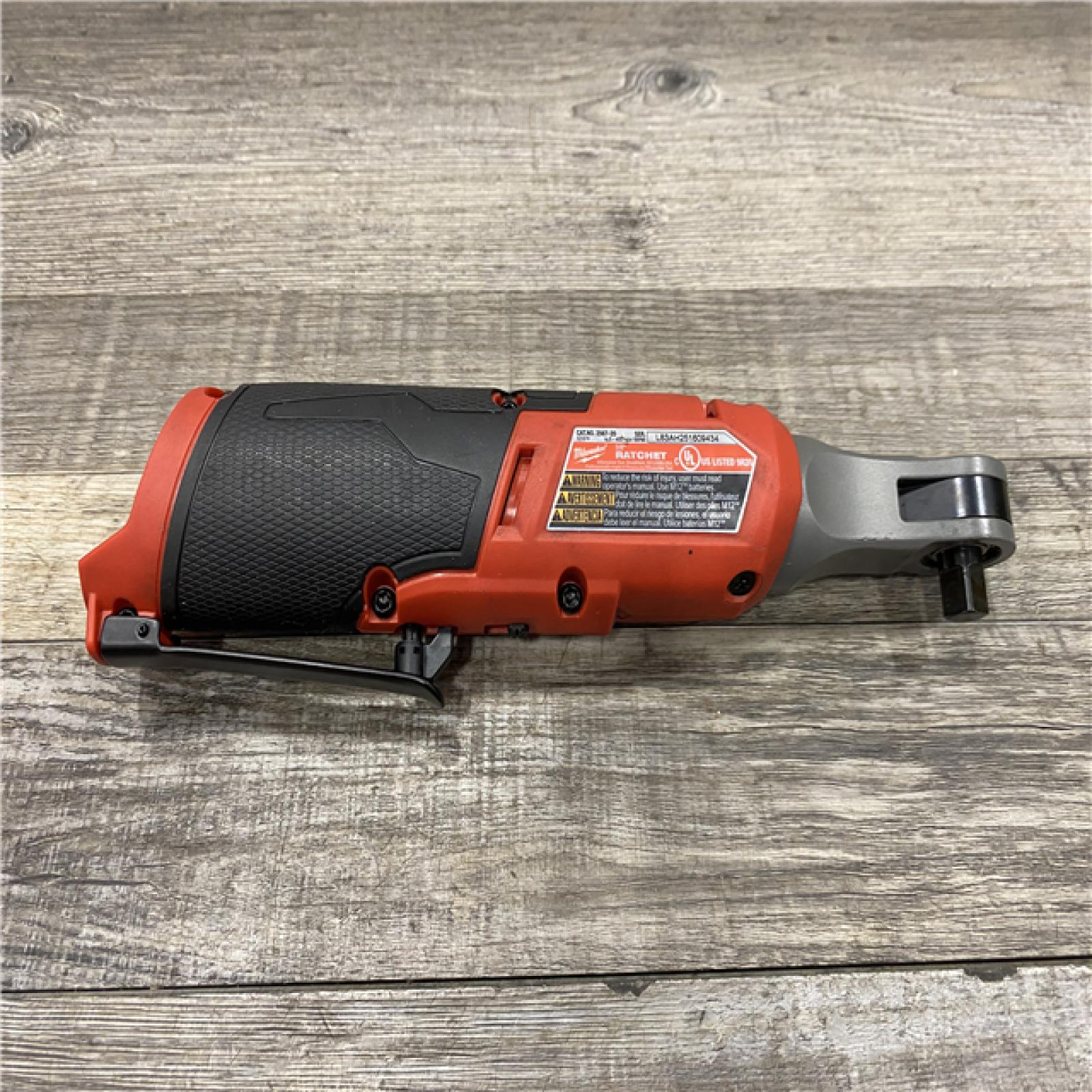 AS-IS Milwaukee FUEL 12-Volt Lithium-Ion Brushless Cordless High Speed 3/8 in. Ratchet (Tool-Only)
